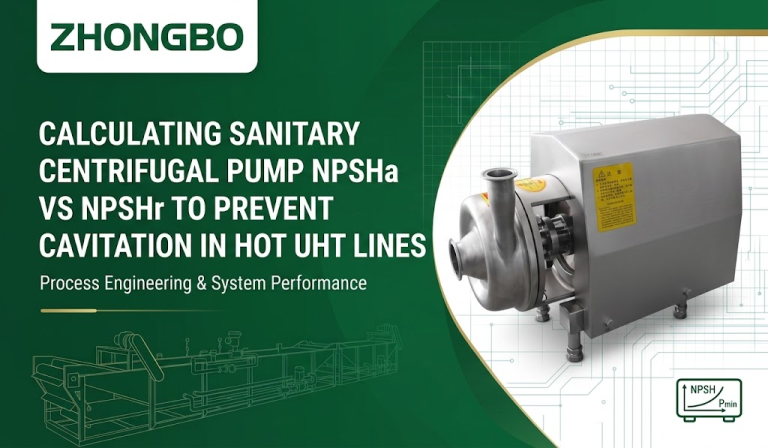 Calculating Sanitary Centrifugal Pump NPSHa vs NPSHr to Prevent Cavitation in Hot UHT Lines