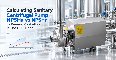 Calculating Sanitary Centrifugal Pump NPSHa vs NPSHr to Prevent Cavitation in Hot UHT Lines